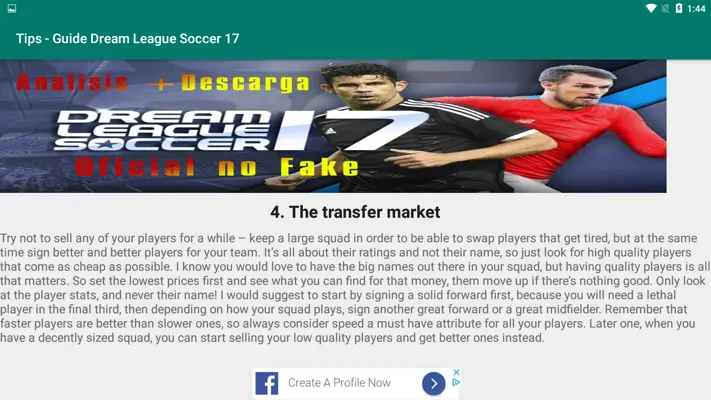 Tips - Guide Dream League Soccer 17 android App screenshot 3