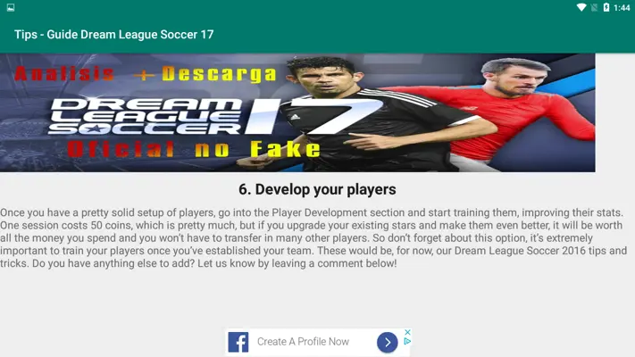 Tips - Guide Dream League Soccer 17 android App screenshot 4